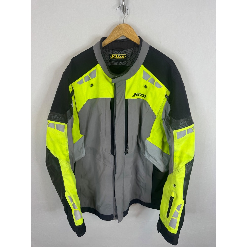 Klim Latitude Gore-Tex Motorcycle Jacket Hi-Vis Gray Neon Yellow 2XL 5146-003